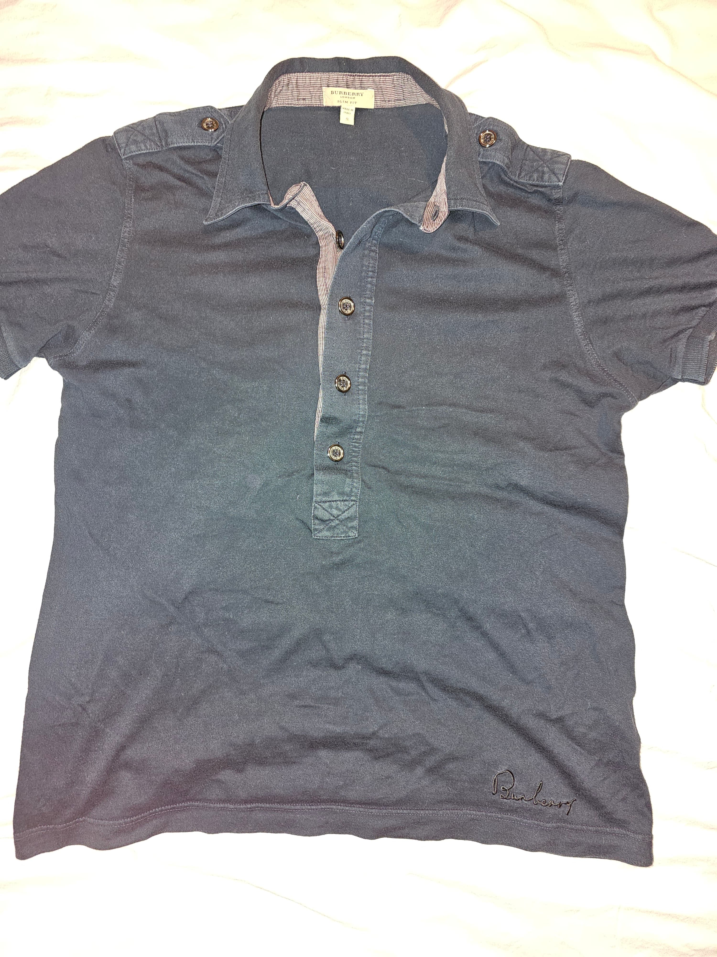 Navy Burberry shirt